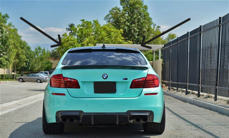 Сенник спойлер БМВ Ф10 Батман/BMW F10 спойлер черен гланц M4 style